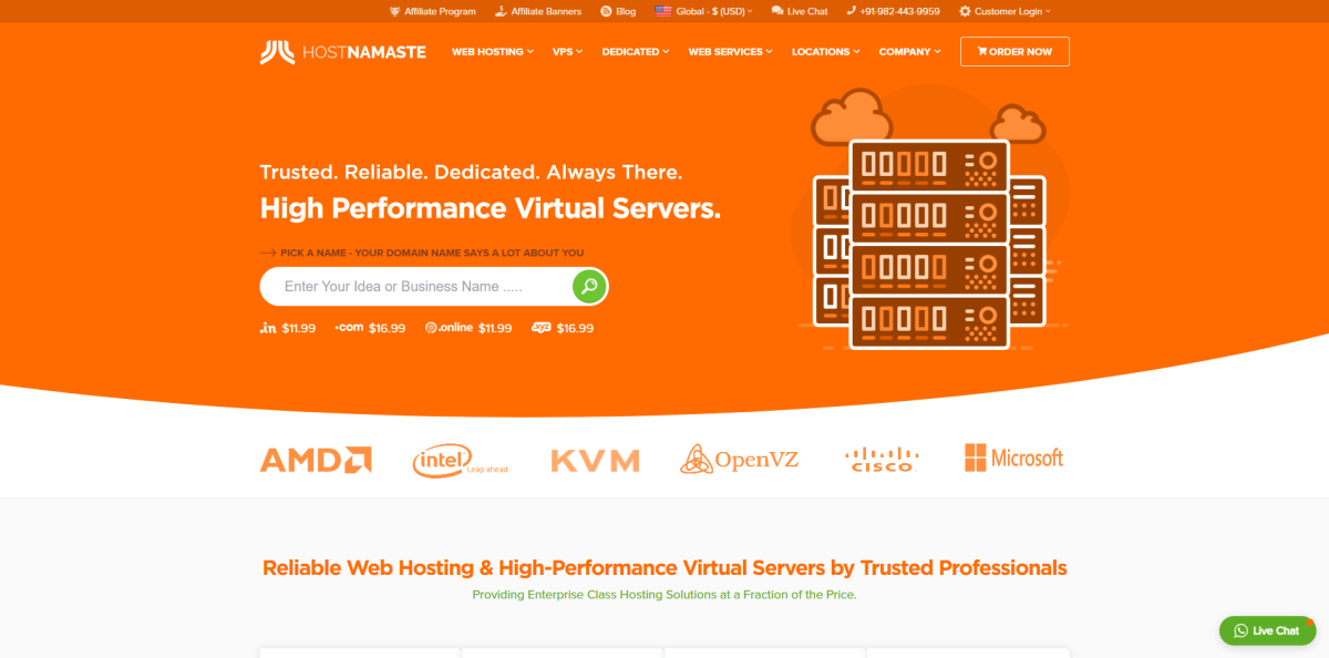 HostNamaste:48美元/年起的KVM 银河集团galaxy-VPS|SSD RAID10|IPv4+IPv6|自2016年起
